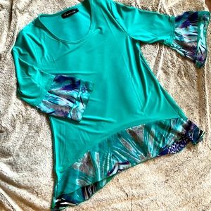 Teal 3/4 sleeve shirt